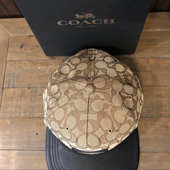 NWT Authentic Coach Signature Flat Brim Hat - Picture 8 of 8